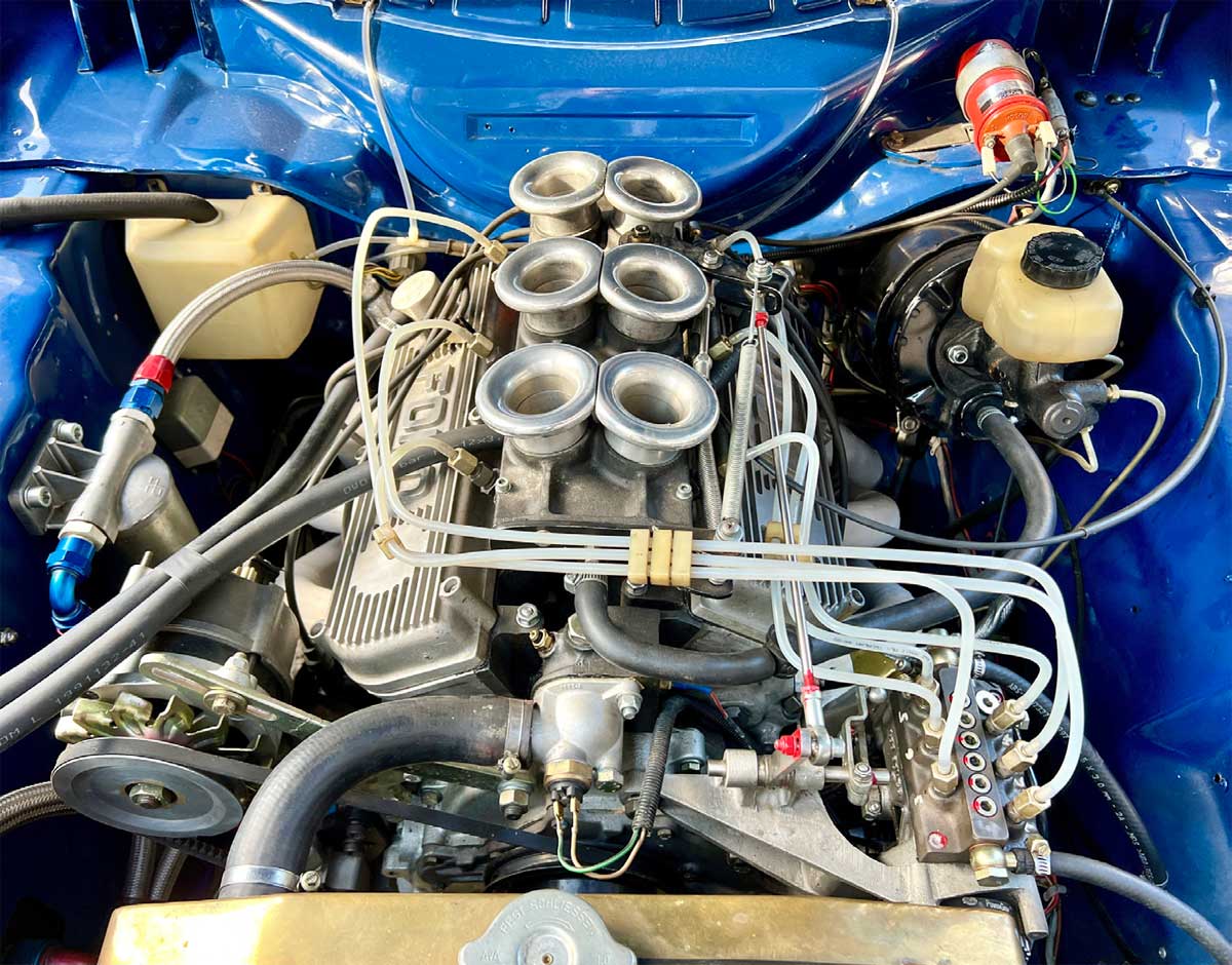 2,4 Liter V6 mit 230 PS, Weslake- Zylinderköpfe und Kugelfischeranlage. 2,4 Liter V6 mit 230 PS, Weslake- Zylinderköpfe und Kugelfischeranlage.