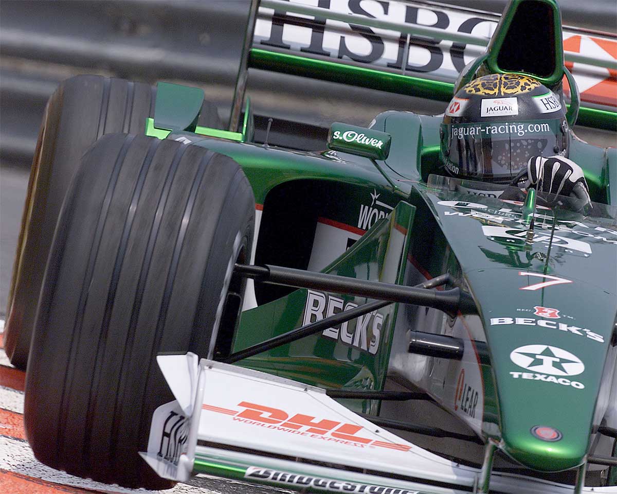 Das Ford Formel 1-Team in den Jahren 1999 bis 2004 hieß Jaguar Racing. Im Bild: Eddie Irvine, Dritter beim Monaco Grand Prix 2001.