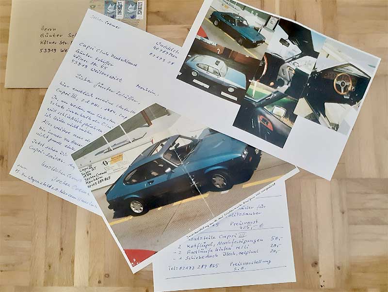 Diesen Brief mit zahlreichen Fotos schickte Jochen Cremer an Günter Schiffer. Der reichte die Post an Johannes Voorhöve weiter.